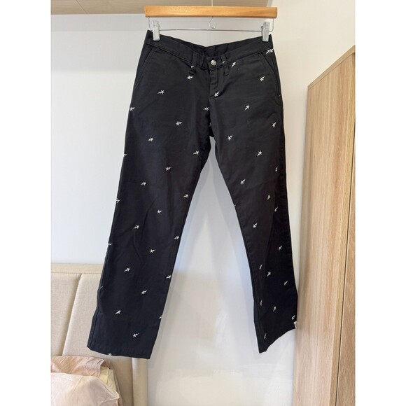 A Bathing Ape Mens XXS Black Embroidered Straight Bapesta Work Japan Myro Star - Picture 1 of 12